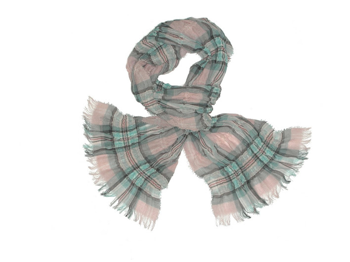 Diana Memorial Rose Tartan Scrunci Scarf - Click Image to Close